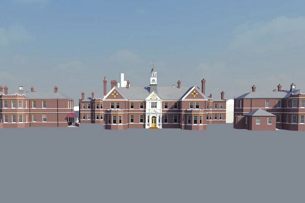 Laser survey and LOD 3 model of Goodmayes Hospital facade