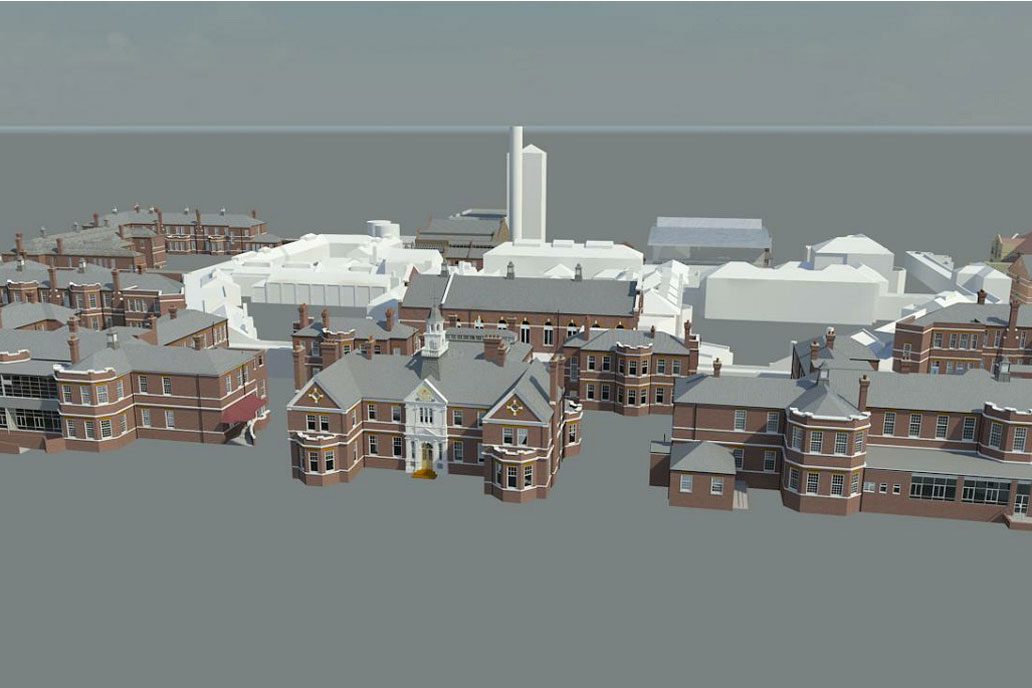 LOD3 model of Goodmayes Hospital from laser survey