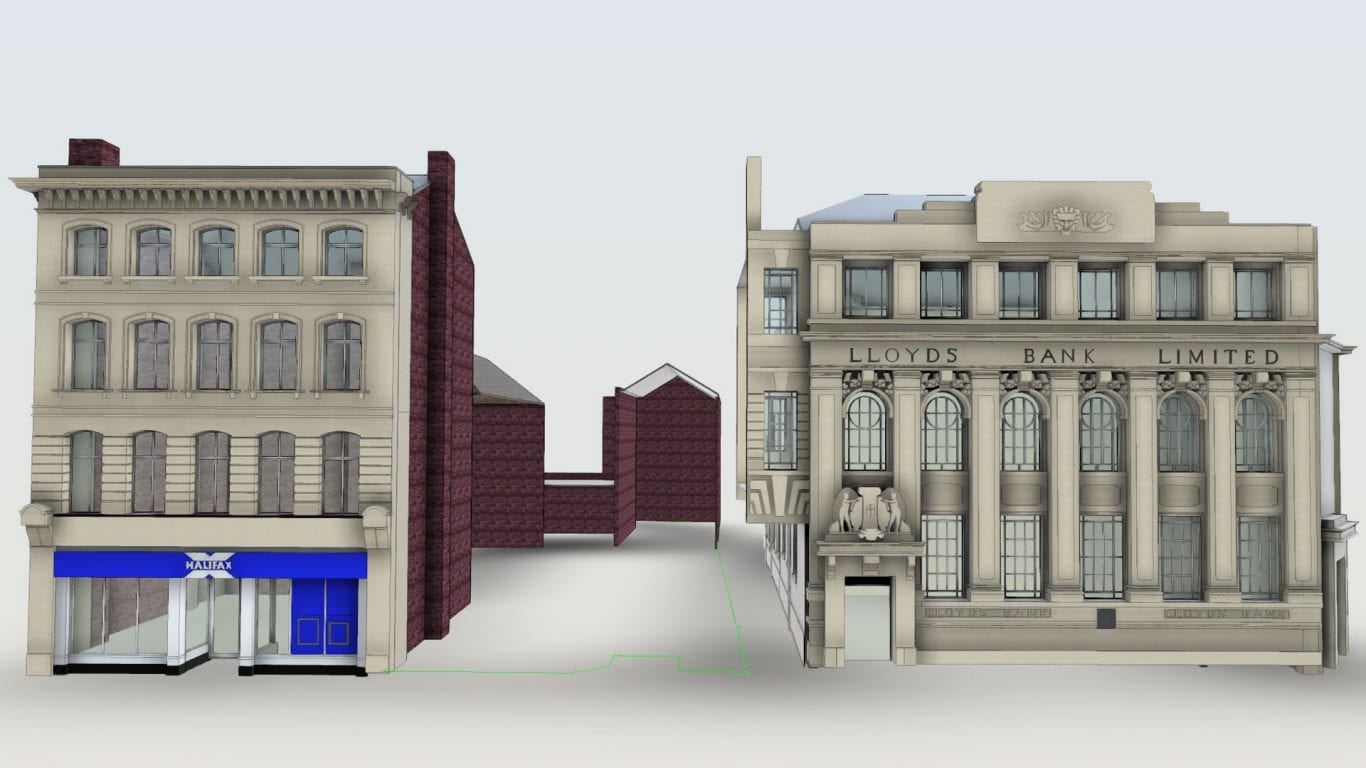 Architectural survey & 3D model Gentleman's Walk Norwich
