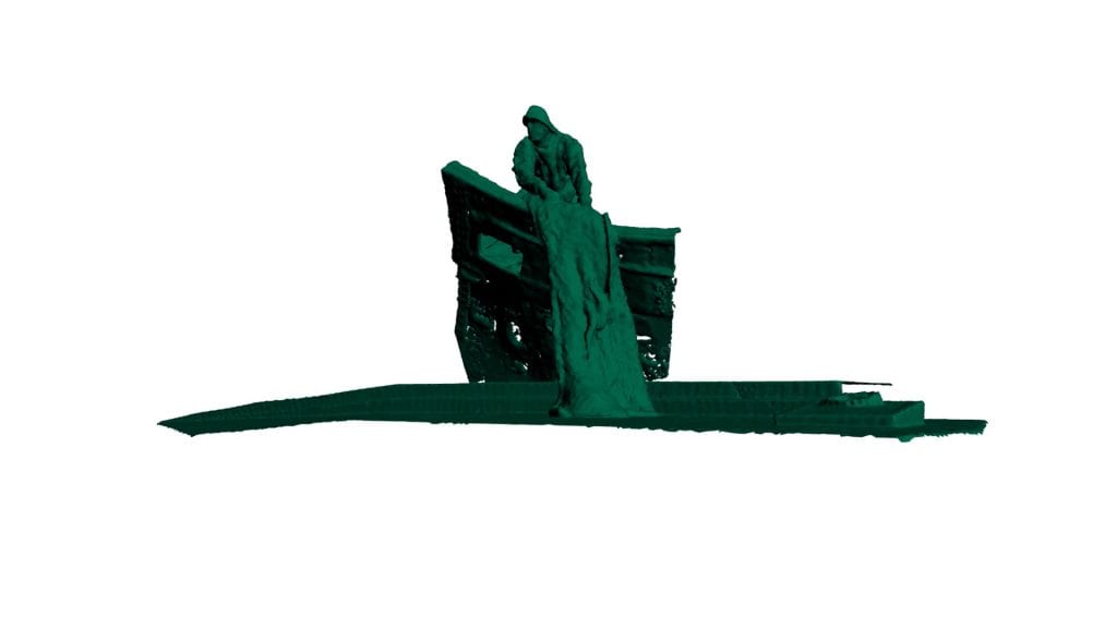 Laser scan and 3D Revit® model of memorial statue