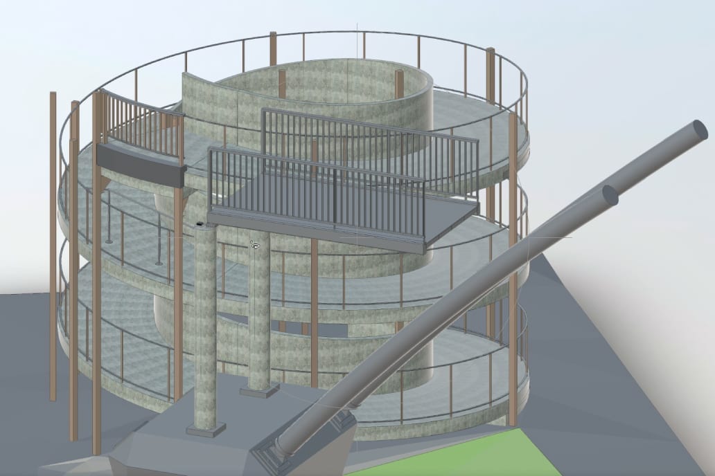 measured survey of footbridge