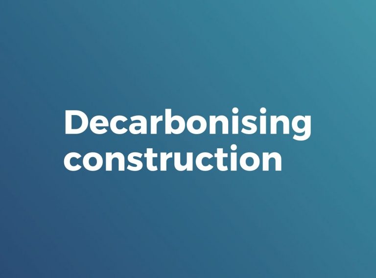 Decarbonising construction