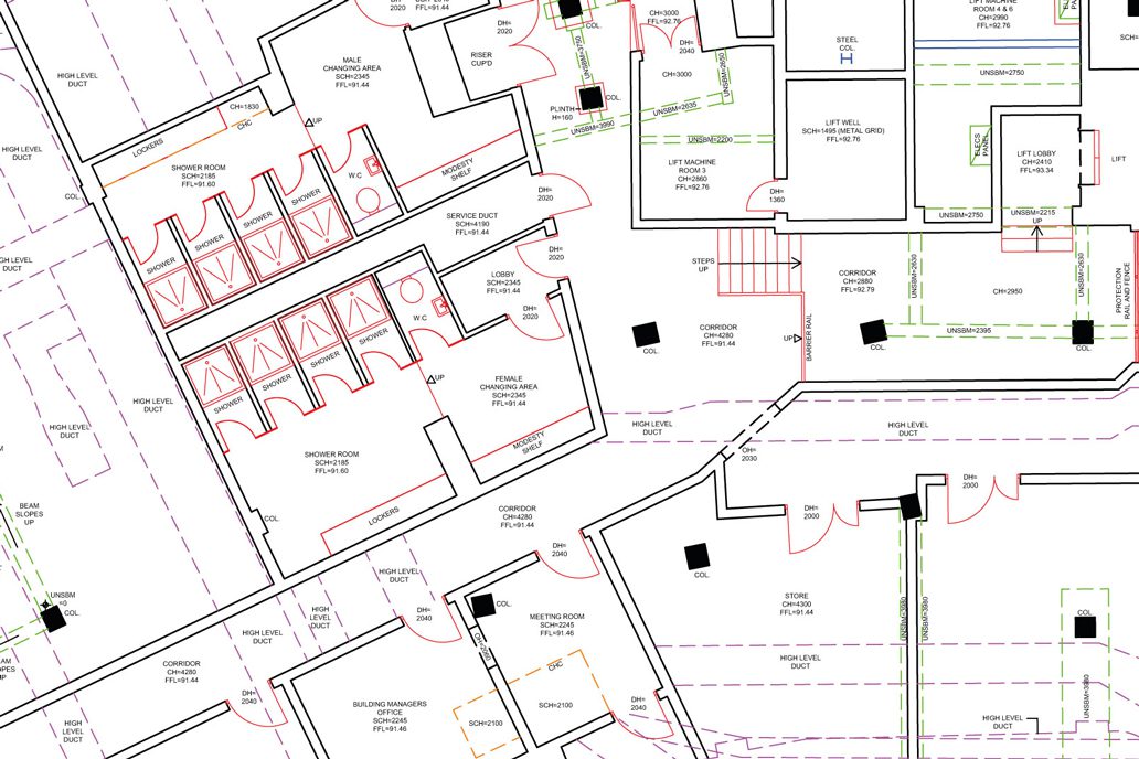 Measured building survey to create an energy model for a Savills’ Earth London office